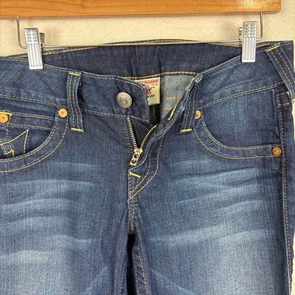 True Religion Bootcut Low Rise Dark Wash Womens Jeans Size 28‎ - Picture 13 of 14
